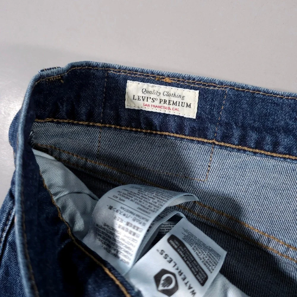 Levi's 512 Slim Taper Jeans Mens 36x30 Blue‎ Premium WaterLess Stretch Denim
